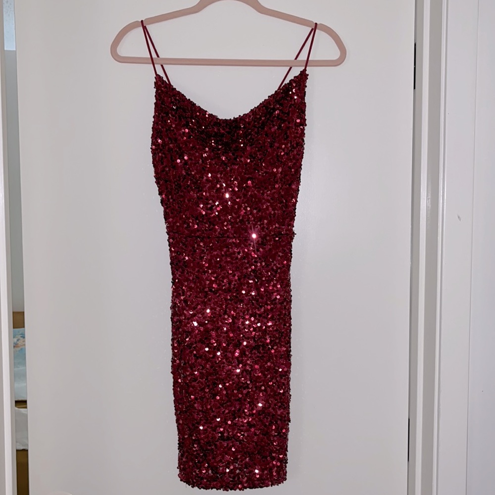 Red Sequin Dress from Italy